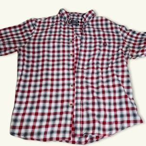 CHAPS Men's Casual Long Sleeve Button Down Plaid Shirt